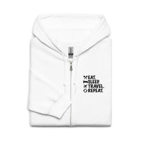 Eat Sleep Travel Repeat Zip Hoodie