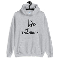 Travelholic Classic Hoodie- Black Logo