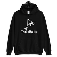 Travelholic Classic Hoodie- White Logo