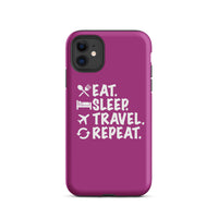 Eat Sleep Travel Repeat iPhone 13 Case