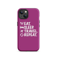 Eat Sleep Travel Repeat iPhone 13 Case